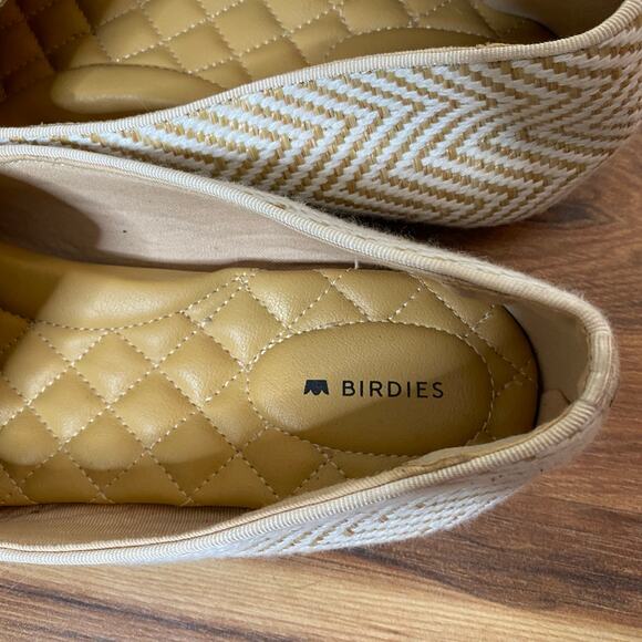 BIRDIES Heron Chai Chevron Woven Flats Cushioned Comfort Bridal Size 10 - Picture 7 of 10